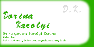 dorina karolyi business card