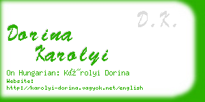 dorina karolyi business card